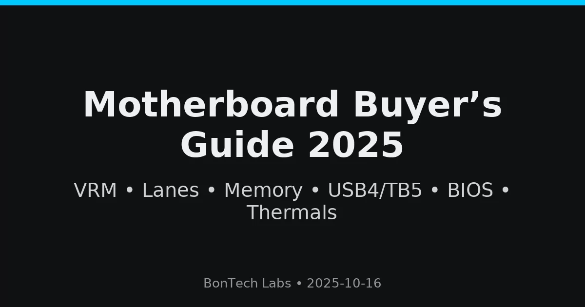 Best Motherboards 2025: AM5 & Intel Picks with Strong VRM, PCIe Mapping, and USB4