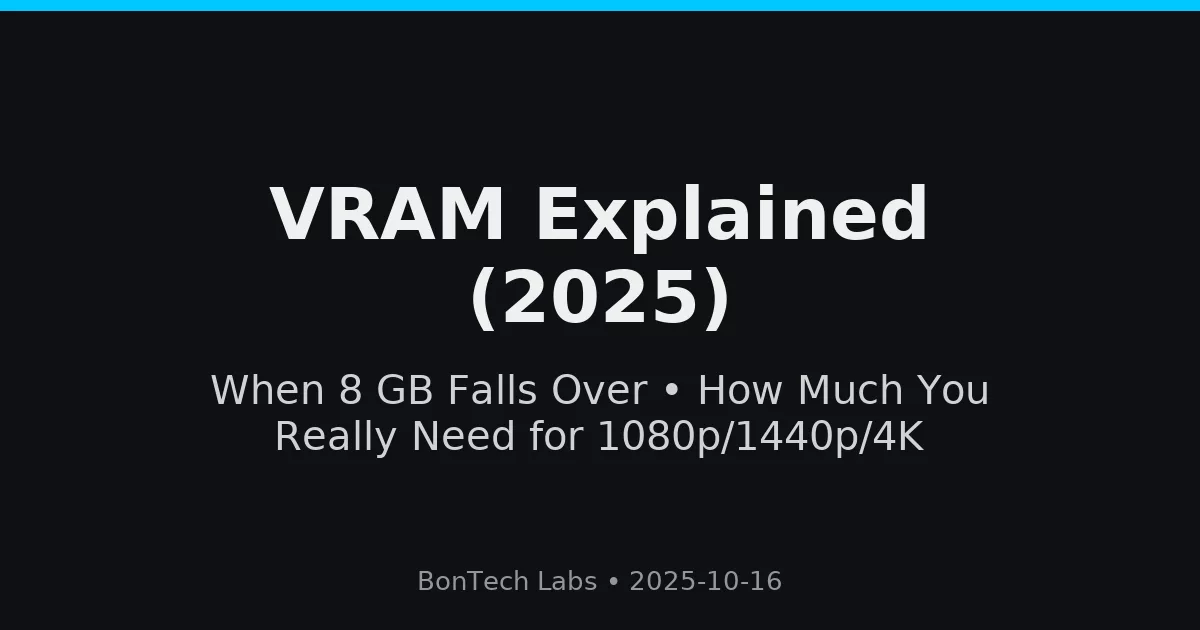 VRAM Explained (2025): How Much You Need for 1080p, 1440p & 4K