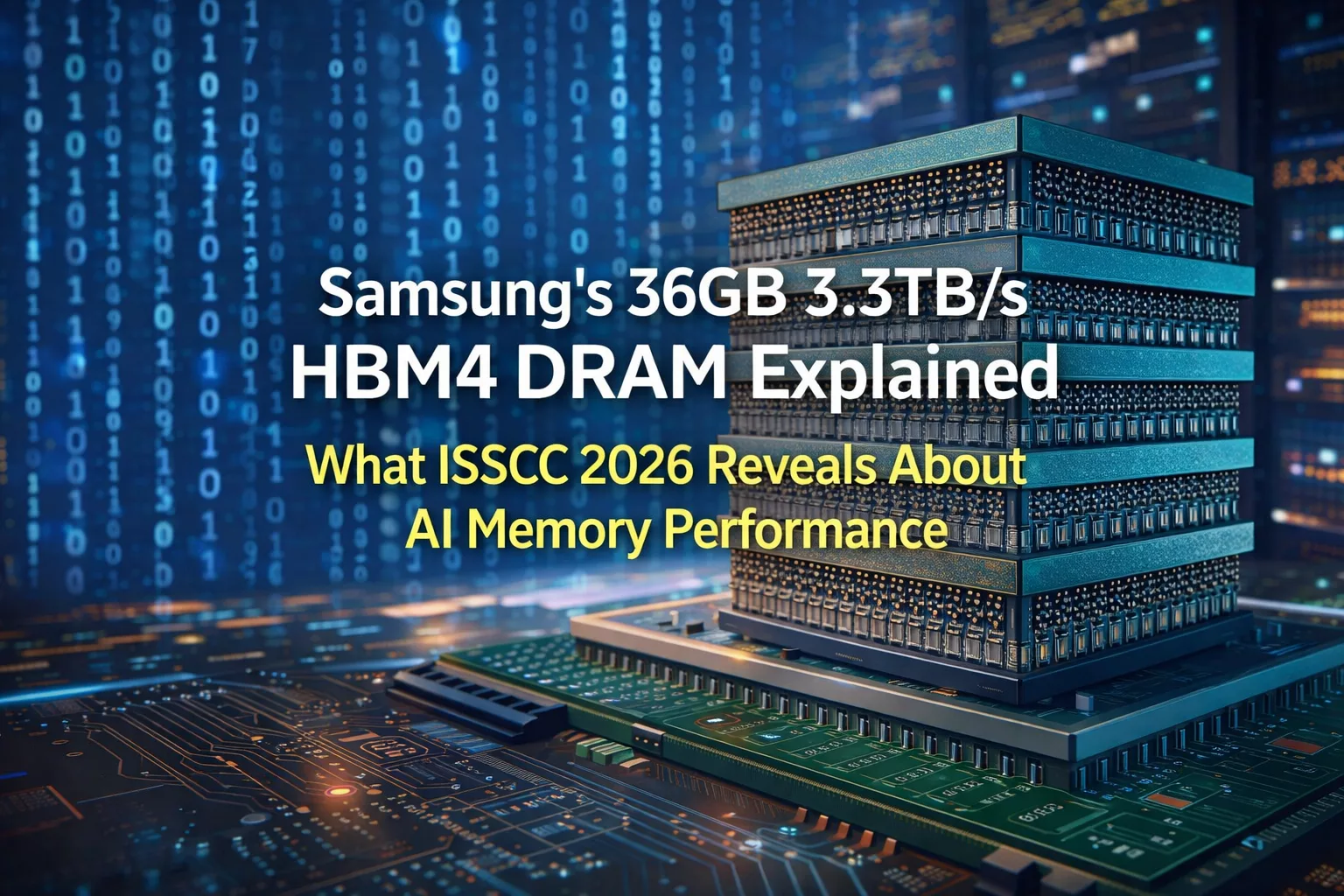 Samsung’s 36GB 3.3TB/s HBM4 DRAM Explained: What ISSCC 2026 Reveals About AI Memory Performance